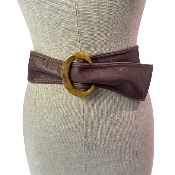 Genuine VICTORIA TEA Brown Genuine Leather Belt For Women Small - Picture 2 of 9